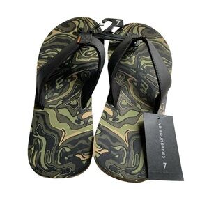 No Boundaries Built Up Printed Flip Flops